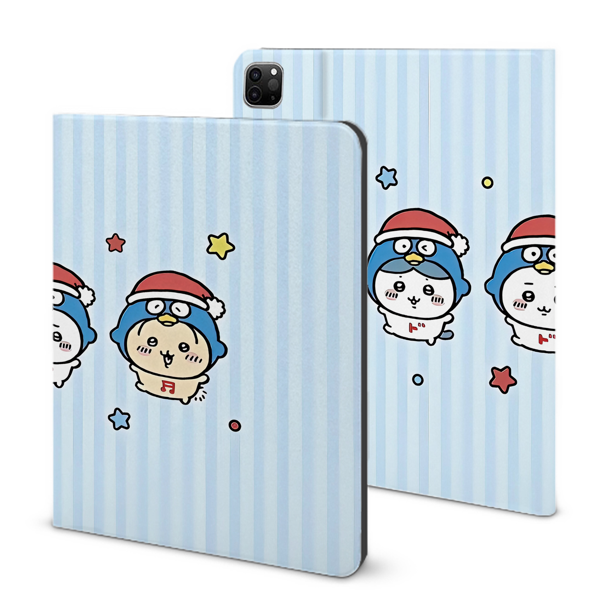 （画像用） ちいかわ Chii-kawa IPad ケース ブック型 PUレザー TPU 耐衝撃 軽量 薄型 ペン収納なし 全面保護 IPad 各モデル対応